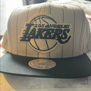 RARE L A LAKERS PINSTRIPE HAT